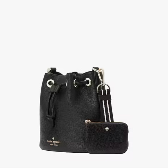 kate spade Handbags - Kate Spade NWT Black Bucket Bag with Pouch